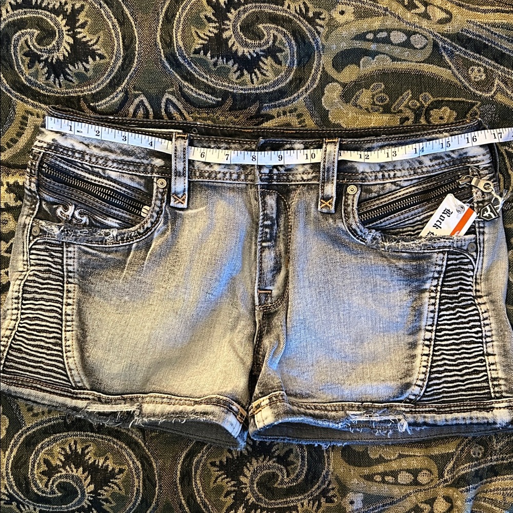 Rock revival Moto shorts NWT TAG SIZE 30 - Picture 13 of 16